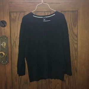 Gap cable knit black sweater